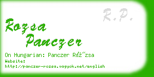 rozsa panczer business card